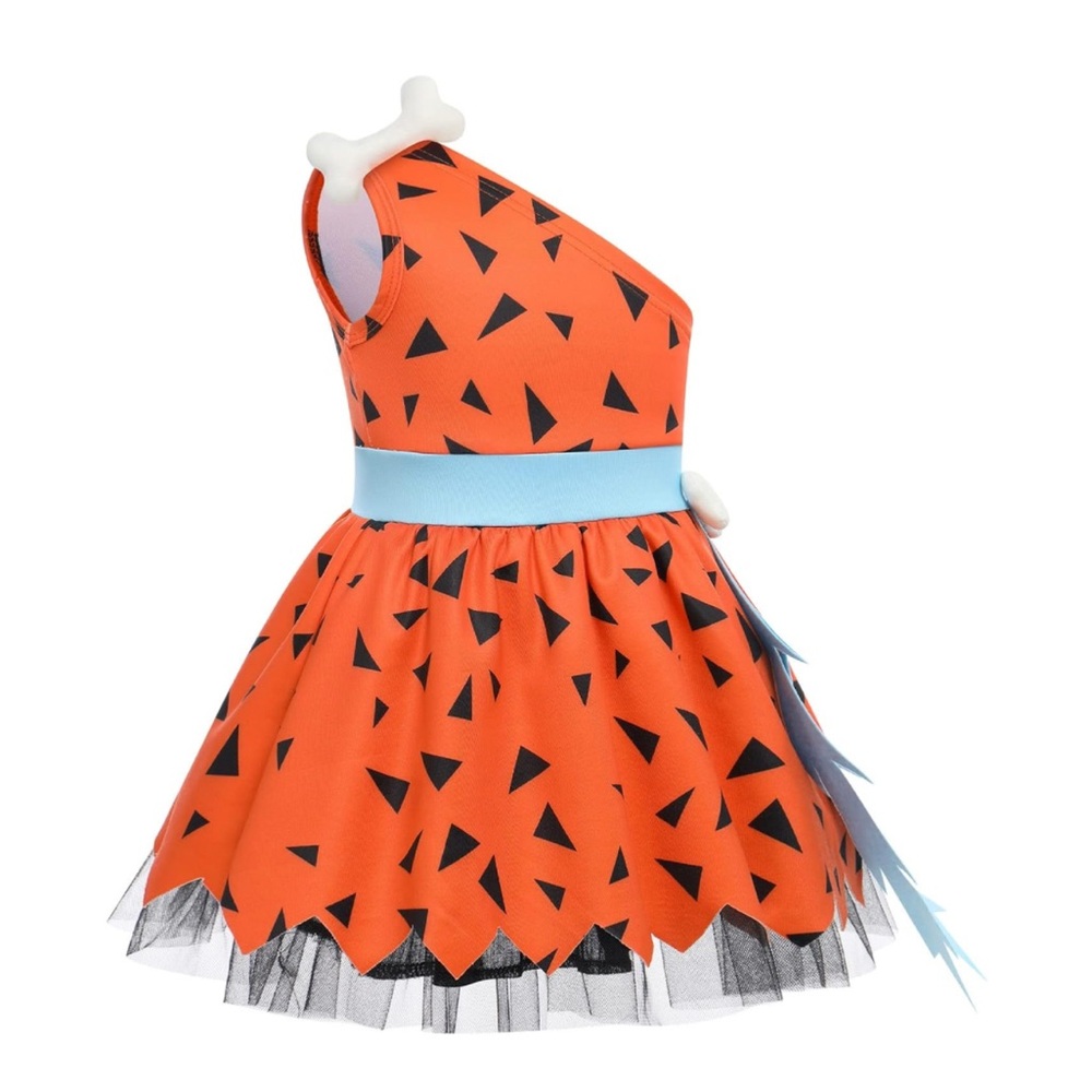 New Kids Pebbles Caveman Historical Stone Age Halloween Costume - Picture 2 of 10